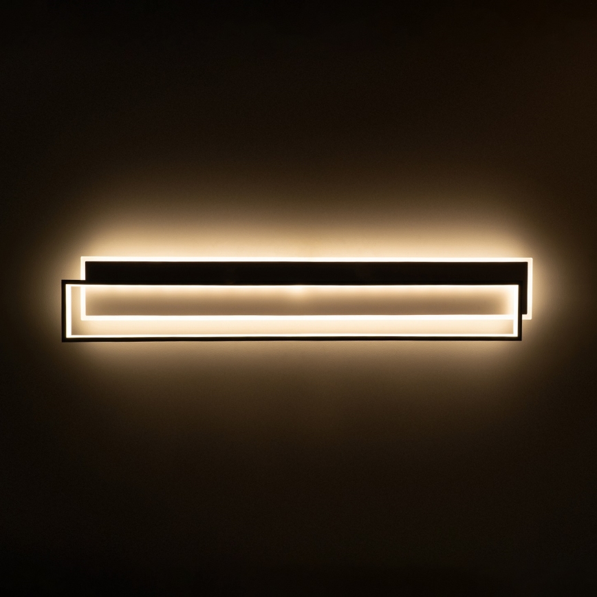 Brilagi - dimbare LED-plafondlamp OUTLINE LED/90W/230V 3000-6000K 18x100 cm wit/zwart + afstandsbediening