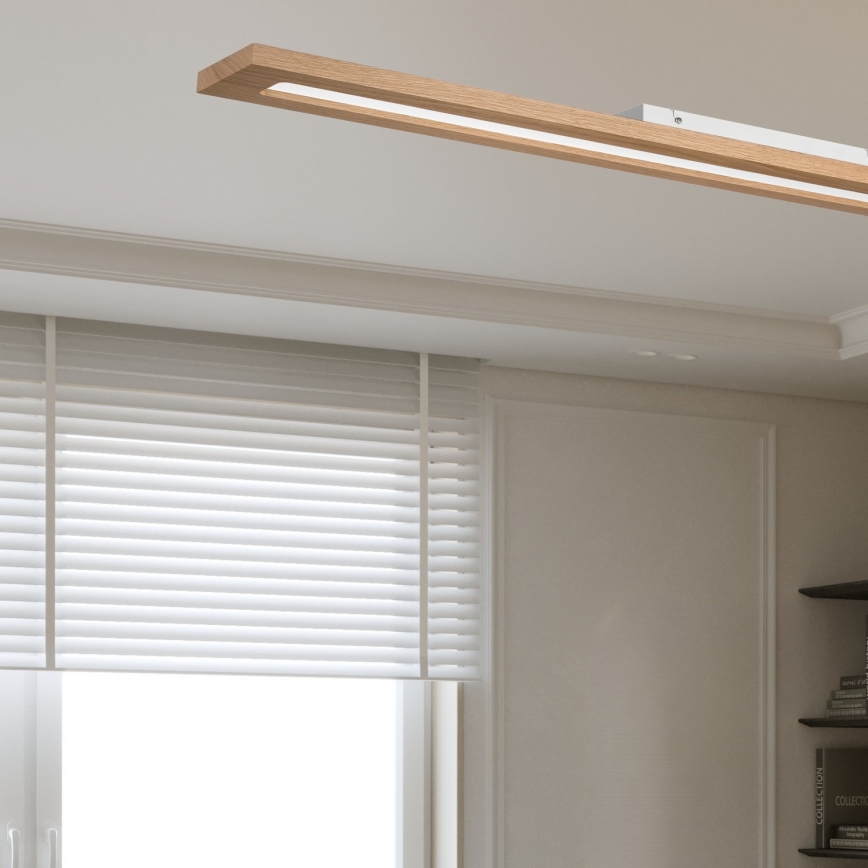 Brilagi - Panneau RGBW à intensité variable WOODY FRAME LED/34W/230V 11,5x123 cm 2700-6500K chêne + télécommande