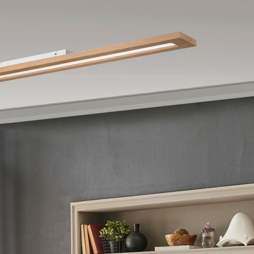 Brilagi - Panneau RGBW à intensité variable WOODY FRAME LED/34W/230V 11,5x123 cm 2700-6500K chêne + télécommande