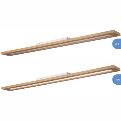Brilagi - Panneau RGBW à intensité variable WOODY FRAME LED/34W/230V 11,5x123 cm 2700-6500K chêne + télécommande
