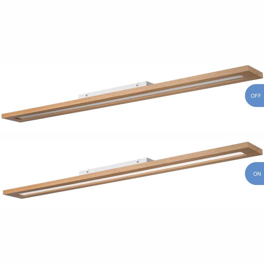 Brilagi - Panneau RGBW à intensité variable WOODY FRAME LED/34W/230V 11,5x123 cm 2700-6500K chêne + télécommande