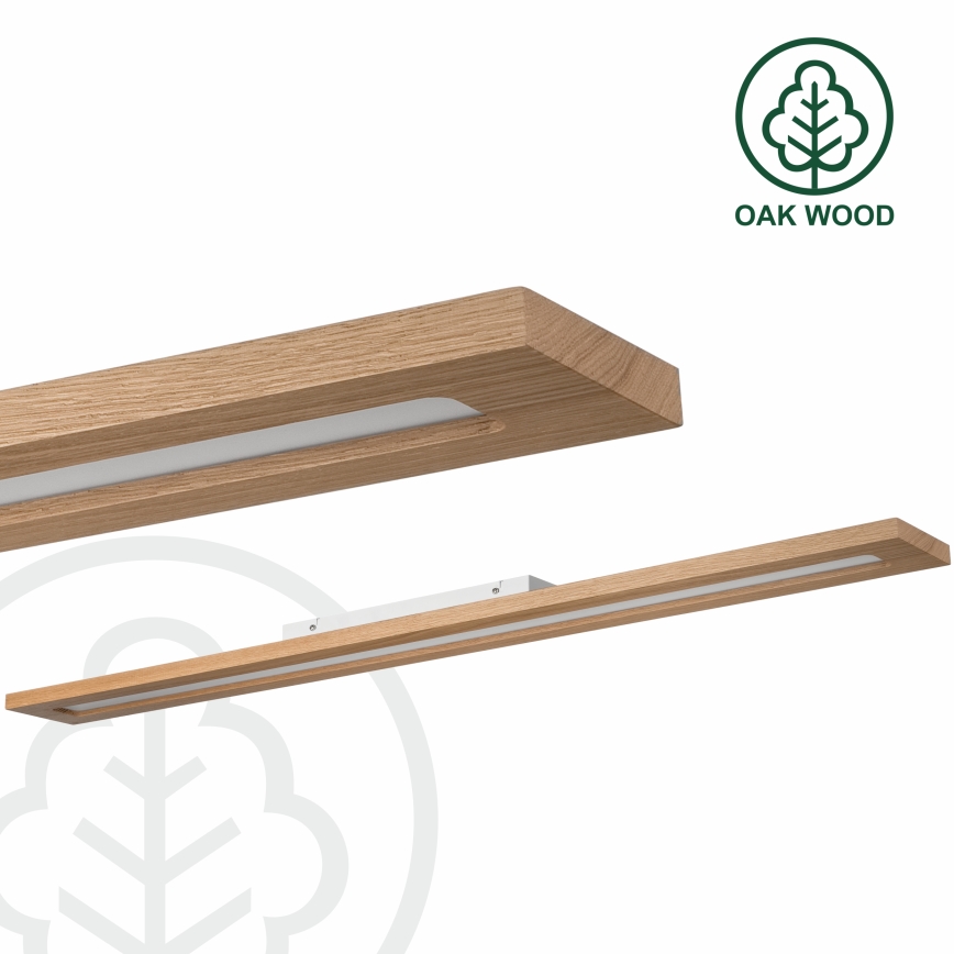 Brilagi - Panneau RGBW à intensité variable WOODY FRAME LED/34W/230V 11,5x123 cm 2700-6500K chêne + télécommande