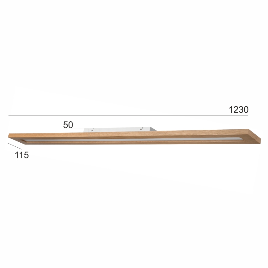 Brilagi - Panneau RGBW à intensité variable WOODY FRAME LED/34W/230V 11,5x123 cm 2700-6500K chêne + télécommande