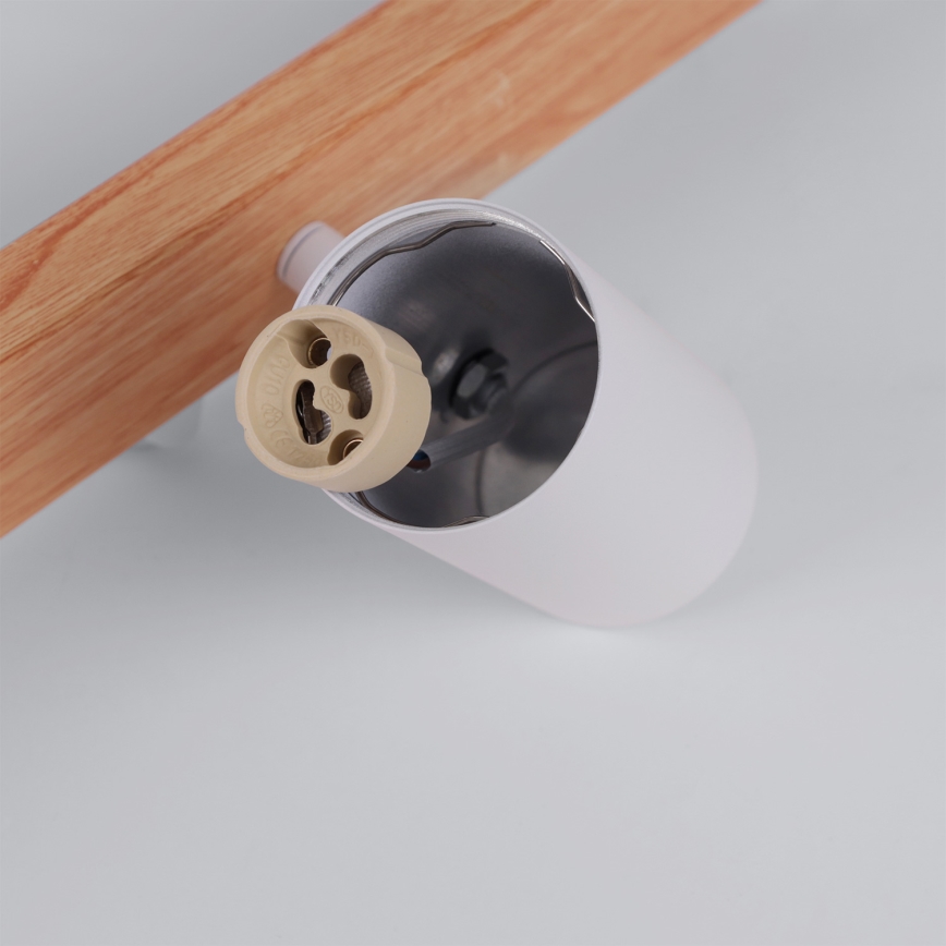 Brilagi - Pendellamp aan kabel SELE 6xGU10/30W/230V wit/eiken decor