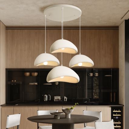 BRILAGI - Pendellamp aan kabel WABI SABI 4xE27/60W/230V wit