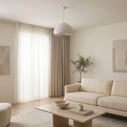 Brilagi - Pendellamp aan snoer WABI SABI 1xE27/40W/230V Ø 50 cm wit