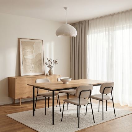 Brilagi - Pendellamp aan snoer WABI SABI 1xE27/40W/230V Ø 50 cm wit