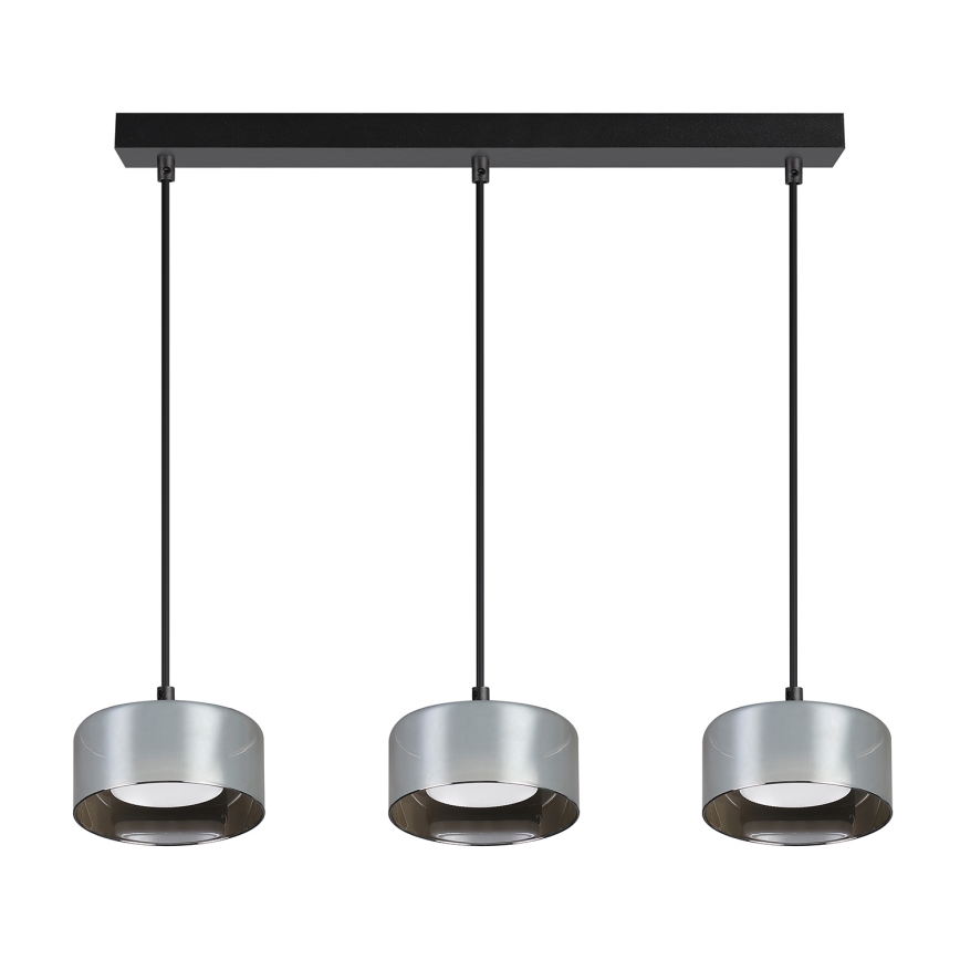 Brilagi - Pendellamp AURA LUX 3xGX53/30W/230V zwart/rookglas