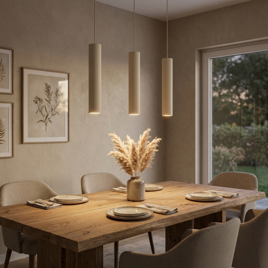 Brilagi - Pendellamp met kabel 3xGU10/15W/230V beige/goud
