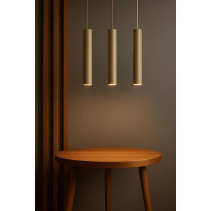 Brilagi - Pendellamp met kabel 3xGU10/15W/230V beige/goud