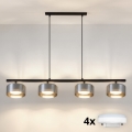 Brilagi - Pendellamp met kabel AURA LUX 4xGX53/30W/230V zwart/rookglas