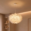 Brilagi - Pendellamp met kabel FEATHER 3xE27/40W/230V Ø 50 cm wit