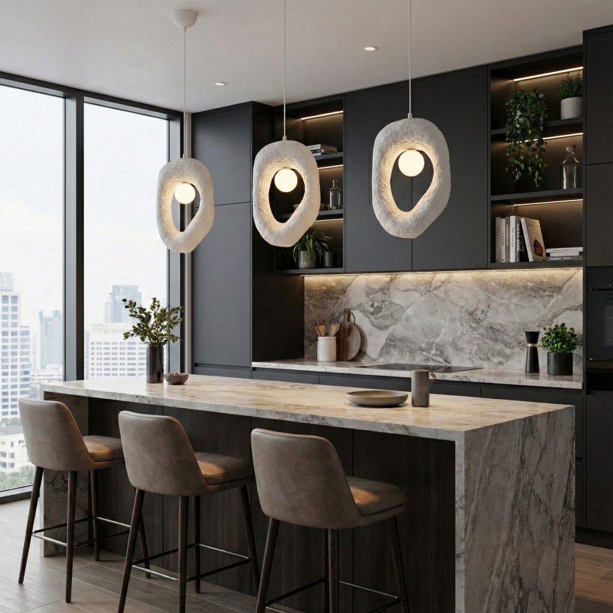 Brilagi - Pendellamp WABI SABI met kabel 1xG9/8W/230V wit