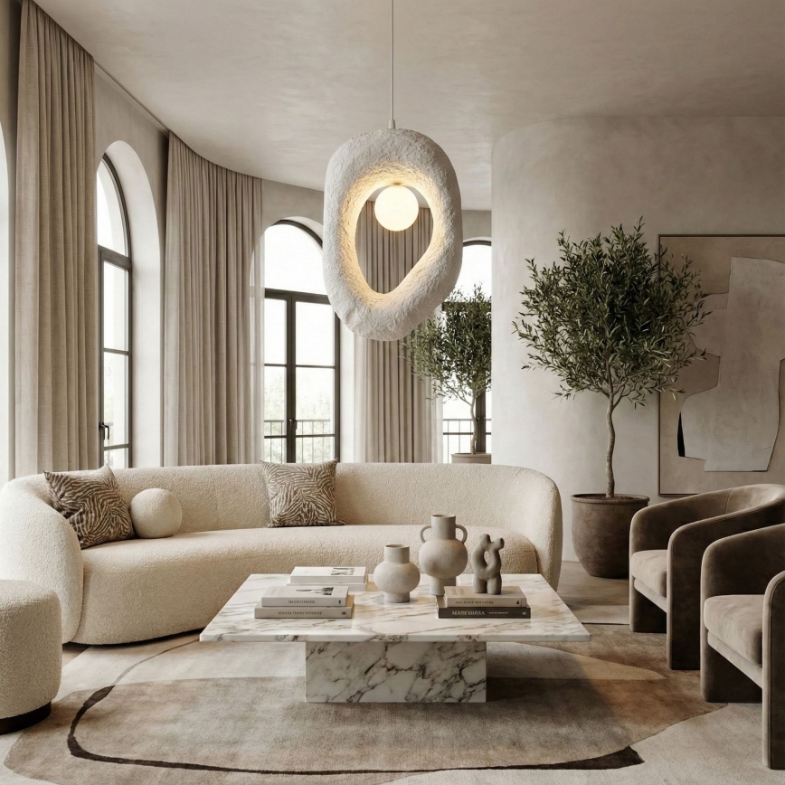 Brilagi - Pendellamp WABI SABI met kabel 1xG9/8W/230V wit