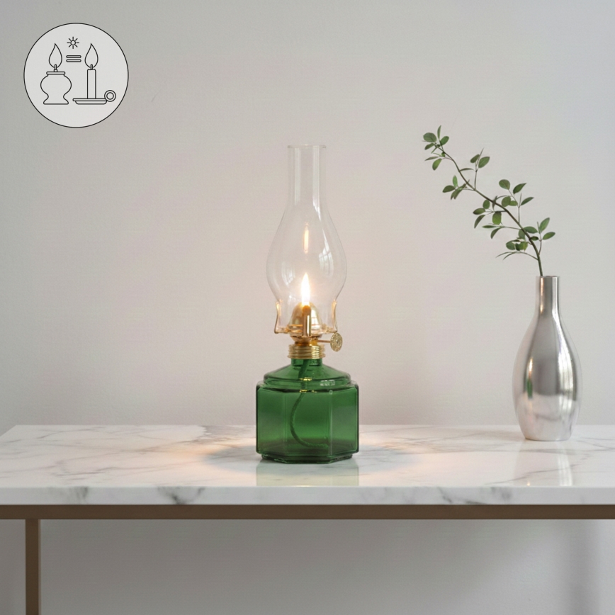 Brilagi - Petroleumlamp MERLIN groen
