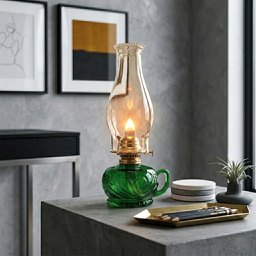 Brilagi - Petroleumlamp MERLIN groen