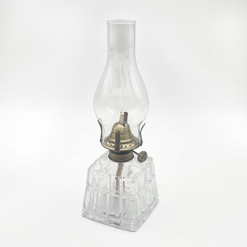 Brilagi - Petroleumlamp MERLIN helder/goud/patina