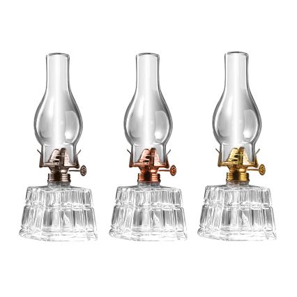 Brilagi - Petroleumlamp MERLIN helder/goud/patina