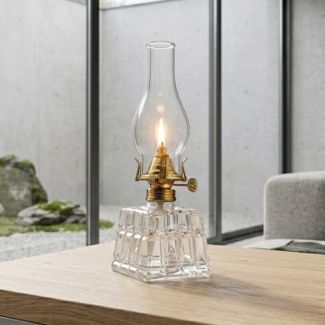 Brilagi - Petroleumlamp MERLIN, helder/goudkleurig