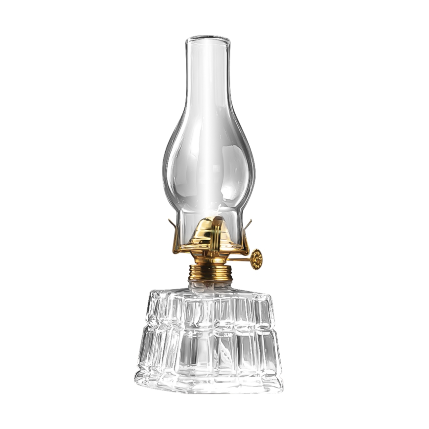 Brilagi - Petroleumlamp MERLIN, helder/goudkleurig