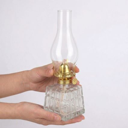 Brilagi - Petroleumlamp MERLIN, helder/goudkleurig