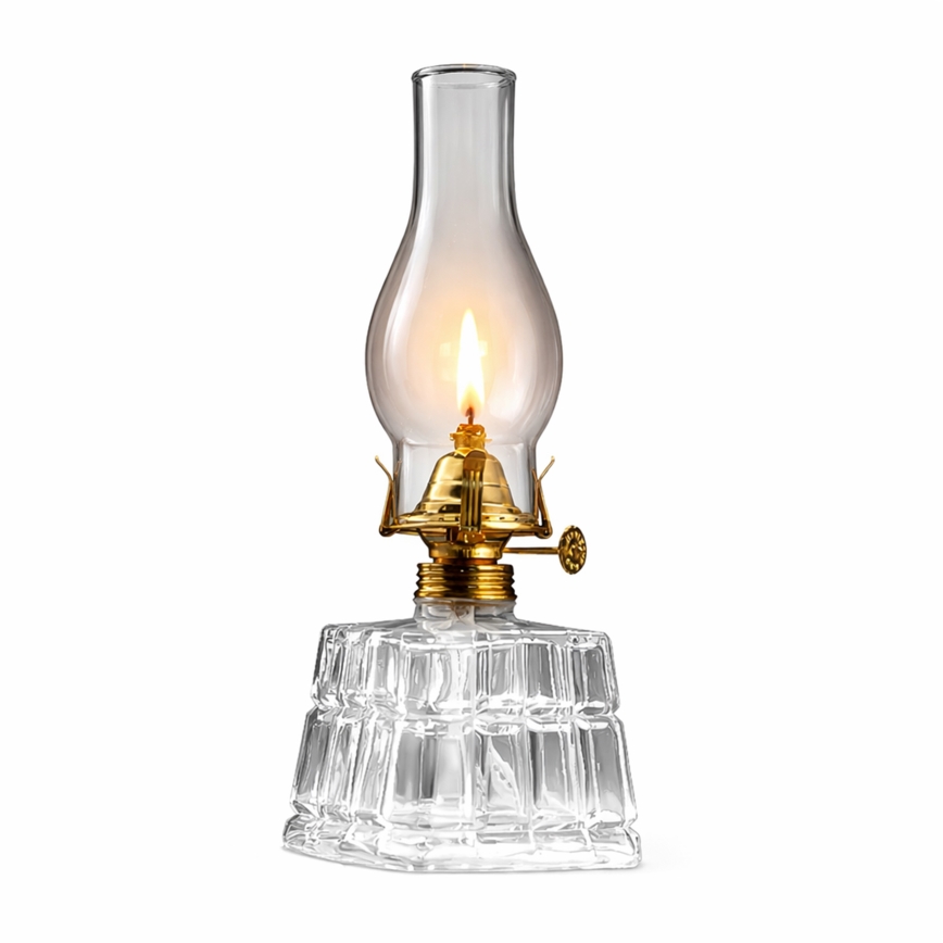 Brilagi - Petroleumlamp MERLIN, helder/goudkleurig