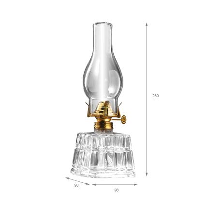 Brilagi - Petroleumlamp MERLIN, helder/goudkleurig
