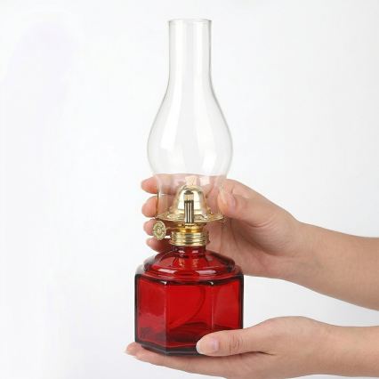 Brilagi - Petroleumlamp MERLIN rood