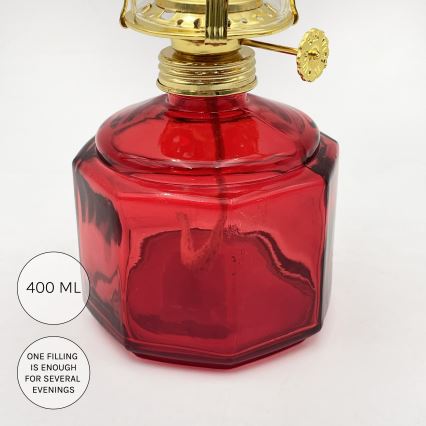 Brilagi - Petroleumlamp MERLIN rood