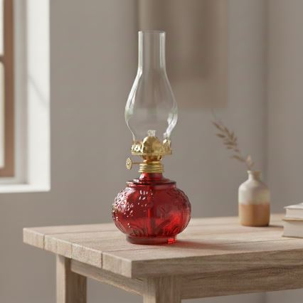 Brilagi - Petroleumlamp MERLIN rood