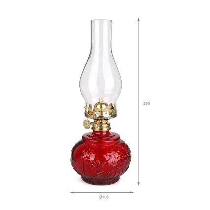 Brilagi - Petroleumlamp MERLIN rood