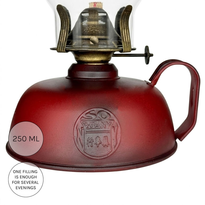 Brilagi - Petroleumlamp MERLIN rood