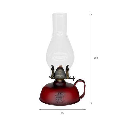 Brilagi - Petroleumlamp MERLIN rood