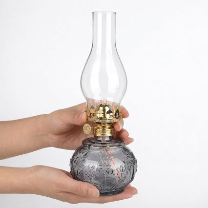 Brilagi - Petroleumlamp MERLIN rookgrijs/grijs