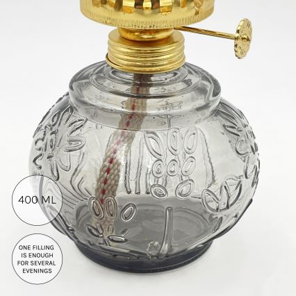 Brilagi - Petroleumlamp MERLIN rookgrijs/grijs