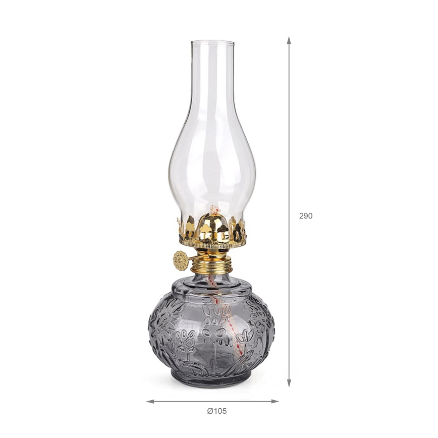 Brilagi - Petroleumlamp MERLIN rookgrijs/grijs