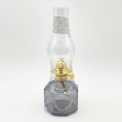 Brilagi - Petroleumlamp MERLIN rookkleurig/grijs