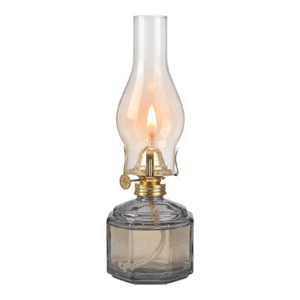 Brilagi - Petroleumlamp MERLIN rookkleurig/grijs