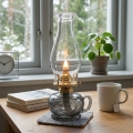 Brilagi - Petroleumlamp MERLIN rookkleurig/grijs