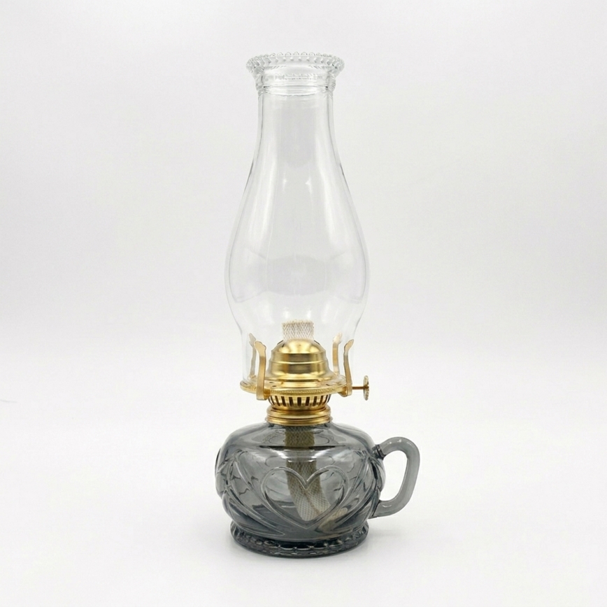 Brilagi - Petroleumlamp MERLIN rookkleurig/grijs