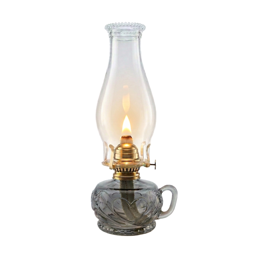 Brilagi - Petroleumlamp MERLIN rookkleurig/grijs