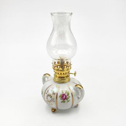Brilagi - Petroleumlamp MERLIN wit/goud