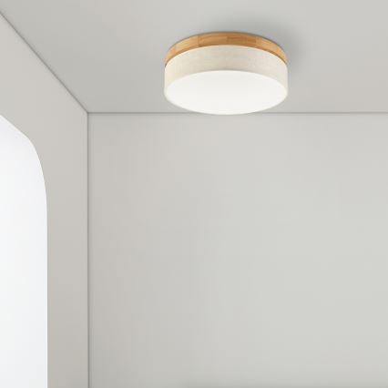 Brilagi - Підвісний світильник LED BELLADONNA LED/36W/230V діаметр 40 см кремовий/дуб