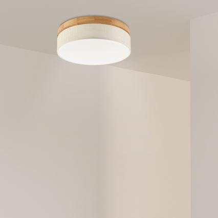 Brilagi - Підвісний світильник LED BELLADONNA LED/36W/230V діаметр 40 см кремовий/дуб