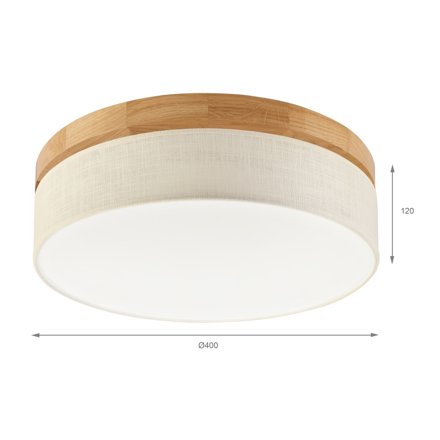 Brilagi - Підвісний світильник LED BELLADONNA LED/36W/230V діаметр 40 см кремовий/дуб