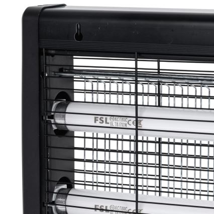 Brilagi - Piège électrique à insectes 2x UV / 10 W / 230 V pour 60 m², noir