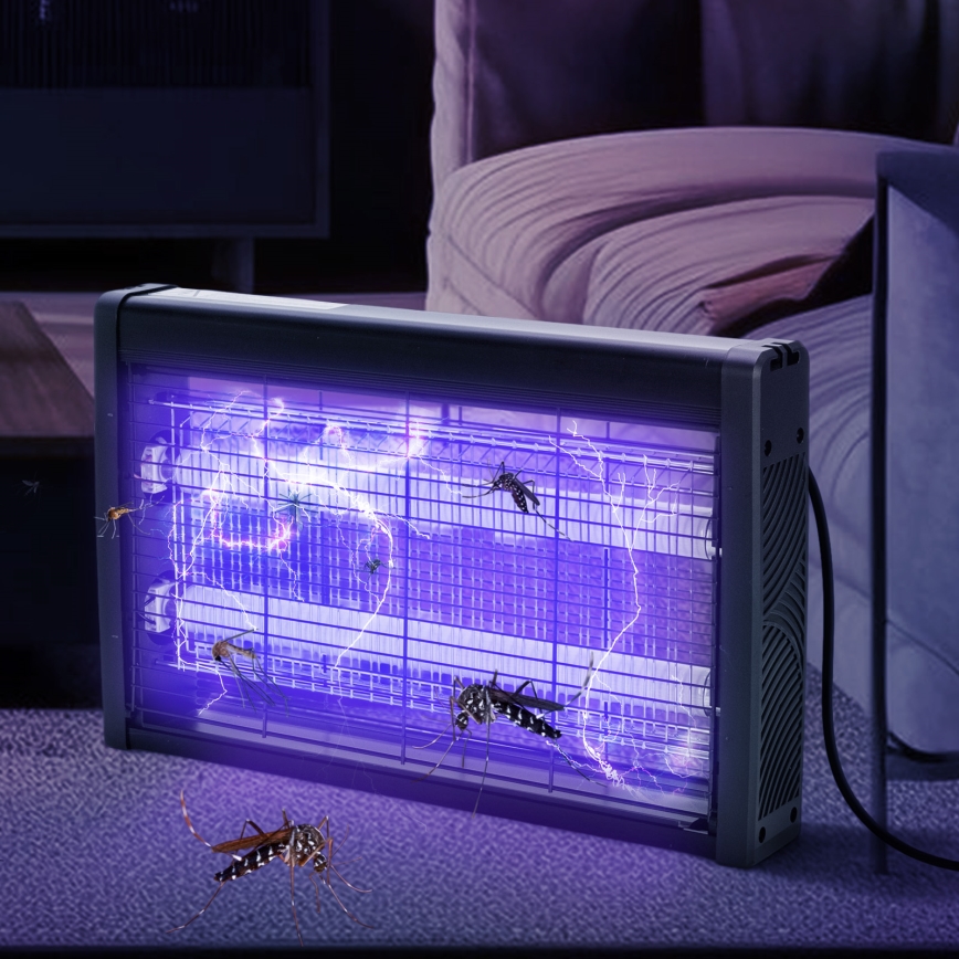 Brilagi - Piège électrique à insectes 2xUV/18W/230V 100 m2 noir