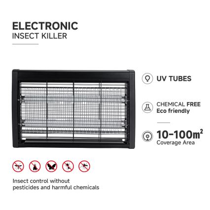 Brilagi - Piège électrique à insectes 2xUV/20W/230V 100 m2
