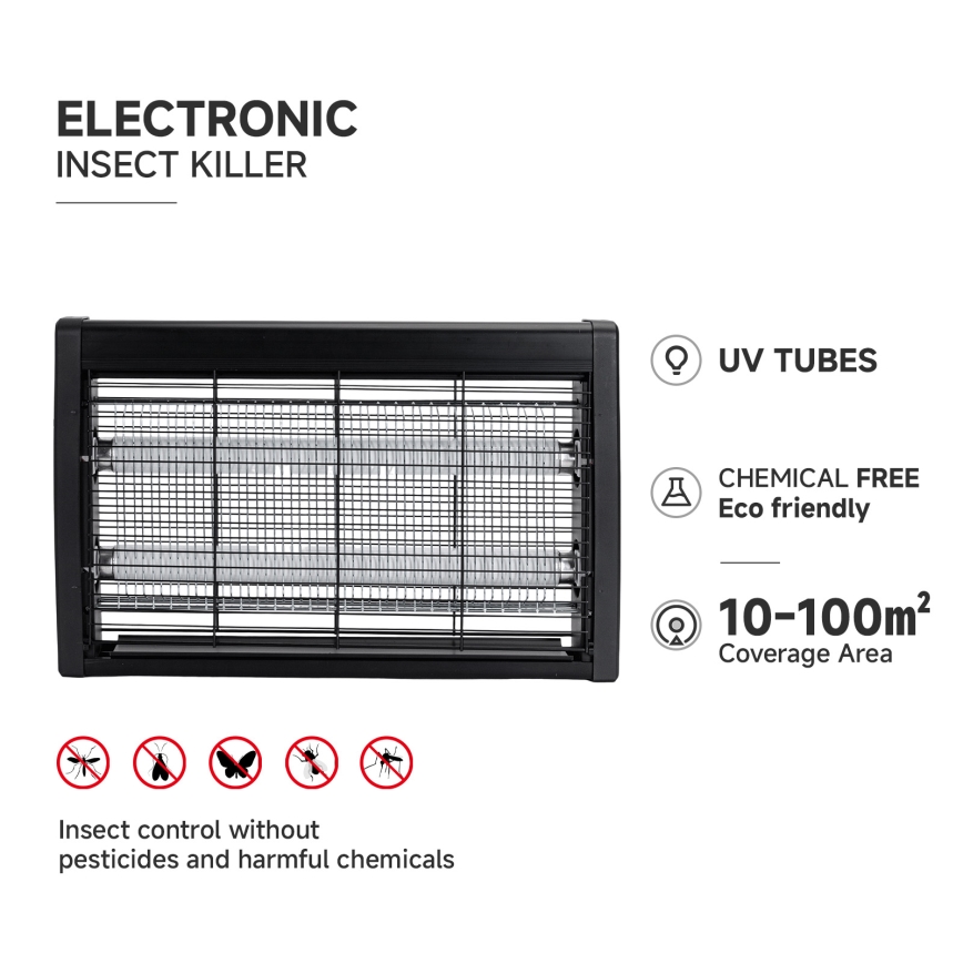 Brilagi - Piège électrique à insectes 2xUV/20W/230V 100 m2