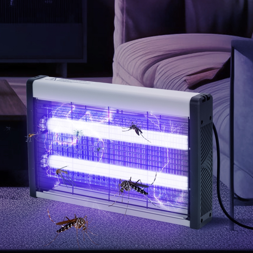 Brilagi - Piège électrique anti-insectes 2x UV / 15 W / 230 V / 80 m²